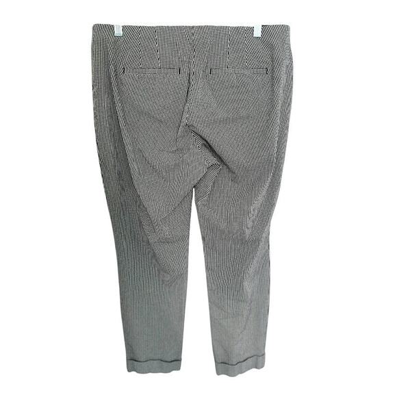 J Jill Premium Bistretch Capri Pants Size 10 Black White Gingham Check Pull On - Picture 5 of 9